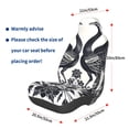 thumbnail image 3 of Balery Artistic Black White Peacocks Funda de Asiento para Auto con Diseño - Cubierta Frontal Suave y Transpirable con Protector Antideslizante- 1 Unidad, 3 of 5