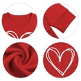 thumbnail image 4 of Sudadera KVADN Valentine Love Heart Graphic para mujer, 4 of 4