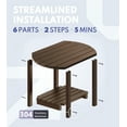 thumbnail image 6 of PASAMIC Outdoor Side Table, HDPE Adirondack Oval Side Table with 2-Tier Storage, Weather Resistant Outdoor End Table for Patio, Backyard, Pool, Indoor Companion, Beach, Easy Maintenance Table (Brown), 6 of 7