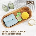 thumbnail image 3 of Luxe Designs | Handmade Decorative Wooden Bowl for Home, Bathroom and Kitchen Counter | Acacia Wood Large Dough Bowl Fits Cosmetics, Keys & More | 17"L x 3" H x 8" W, 3 of 8