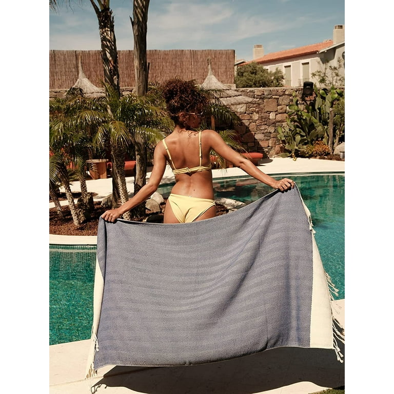 Luxury Herringbone Turkish Beach Towels