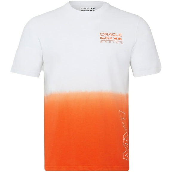 Red Bull Racing F1 Max Verstappen Driver T-Shirt - Exotic Orange/White