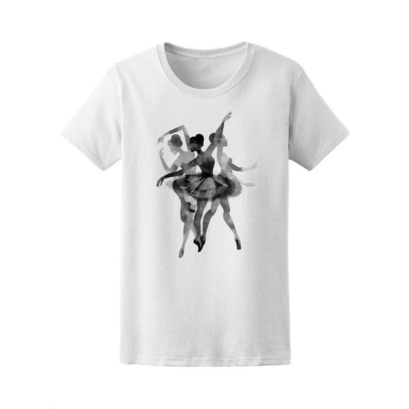 Cute Vintage Ballerina Sketch T-Shirt Women -Image by Shutterstock, Female XX-Large