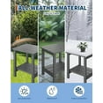thumbnail image 5 of 2-Tier Square Side Table, 18" Outdoor Side Tables, Weather Resistant End Table for Patio, Backyard, Pool, Indoor Companion, Beach, Easy Maintenance, 5 of 6