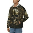thumbnail image 3 of Naloa Vintage Gold Leaf Skull Men’s Hoodies, Zip up Hoodie, Sweatshirts,Hoodies for Men Sizes S-3XL-Small, 3 of 5