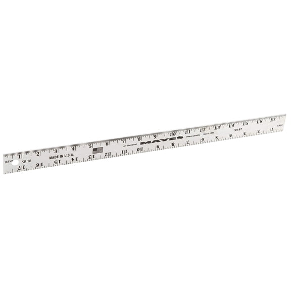 Regla de aluminio Mayes 10187, 45 cm, ligera, con borde recto