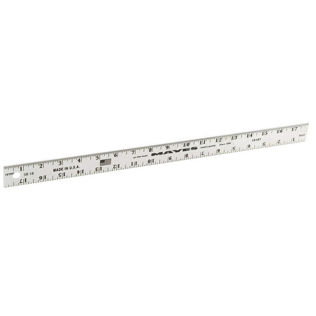 Regla de aluminio Mayes 10187, 45 cm, ligera, con borde recto