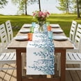 thumbnail image 4 of Table Runners 70 Inches Long Dress Scarves, Eucalyptus Leaves Farmhouse Coffee/Dining/Kitchen Table Decor, Holiday Table Runner, Light Blue Summer Botanical Weeping 13x70 Inch, 4 of 9
