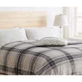 thumbnail image 4 of Clara Clark  Ultra Plush Thick Reversible Microfiber Heavy Blanket - Raschel Imitation Mink Blanket Gray Plaid Full - 55x82 Plaid, 4 of 5