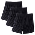 thumbnail image 2 of 3 Pack Womens Lightweight Modal Pajama Shorts Soft Comfy Sleepwear Casual Elastic Waist Loungwear Plus Size Pj Bottoms, 2 of 6