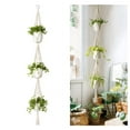 thumbnail image 2 of FHBVT 3-Tier Hanging Planter Basket 70-Inch Rope with Beads Indoor Outdoor Use for Potted Flowers Herbs Succulents Decorative Garden Balcony Porch Easy to Hang Durable Eco-Friendly Material, 2 of 2