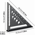 thumbnail image 2 of Speed Square with 14 Types of Drilling Holes, 7 Inch Multifunctional Carpenter Square, Triangle Ruler, Aluminum Combination Square, Quick Measuring Square., 2 of 5