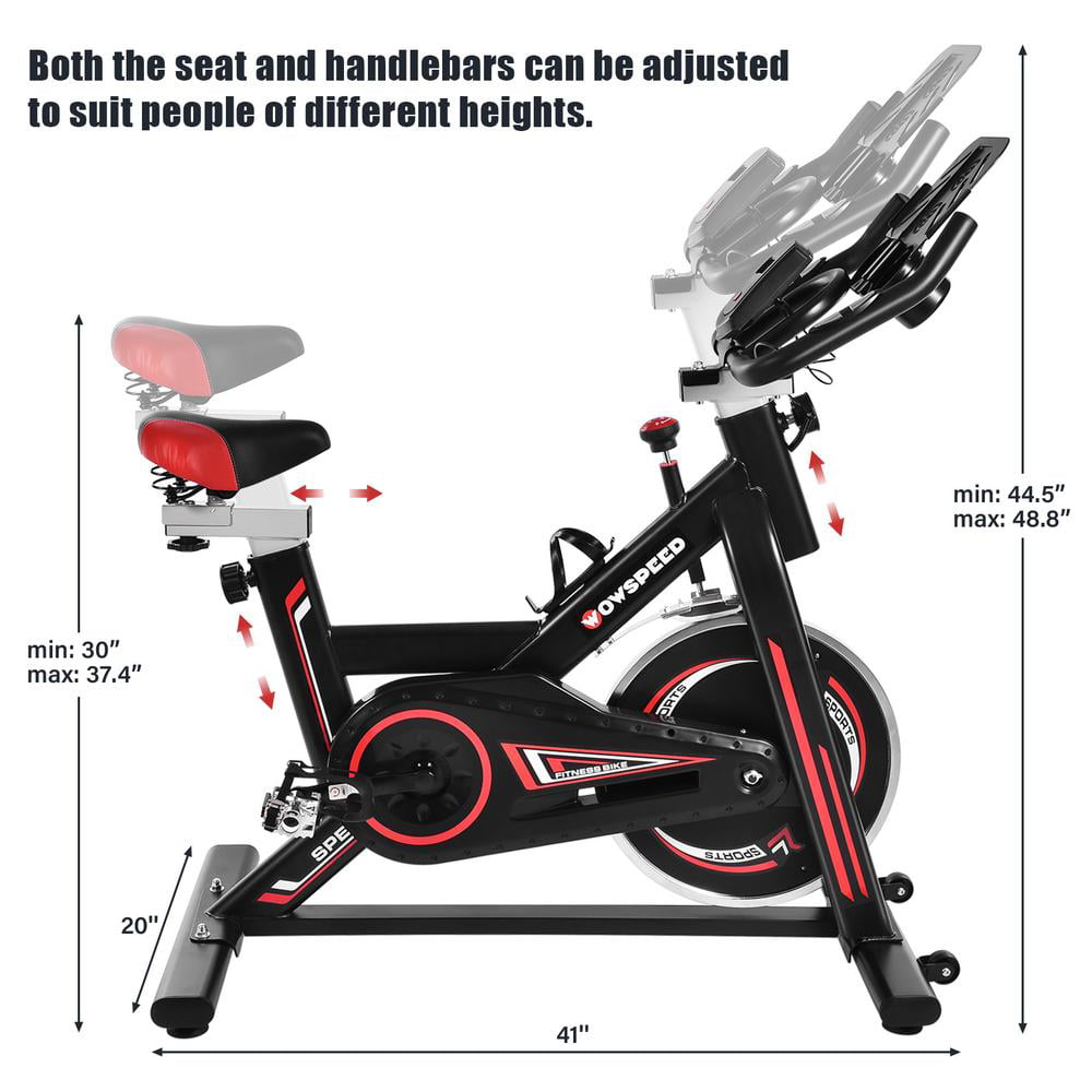 Heavy Duty Exercise Bike GYM Home Fitness Cardio Workout Machine 13lbs Flywheel 
