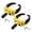 Black Yellow 2 Pack, variant on Universal Wheel Lock Clamp Anti Theft Trailer Locks Fit Most Vehicles Max 11" Tire Width Security Tire Boot Lock for Trailers SUV Boats ATV's Motorcycles Golf Cart 6 Keys Alike