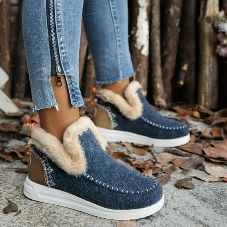 Discount Bonanza  Women s Large Casual Cloth Shoes  Soft Nap  Comfortable Fit  Fashion Sneakers  Daily Wear  Arch Support  Breathable Material  Clothes for Women Plus Size | Blue 42 | Sopatenor