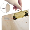 thumbnail image 3 of FMSHPON Marble Golden Clipboard Hardboard Wood Nursing Clip Board and Pull for Standard A4 Letter 13x9 inches, 3 of 4