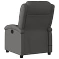 thumbnail image 4 of vidaXL Massage Recliner Chair with 6-Point Vibration Massage, Adjustable, Gray Real Leather, 4 of 5