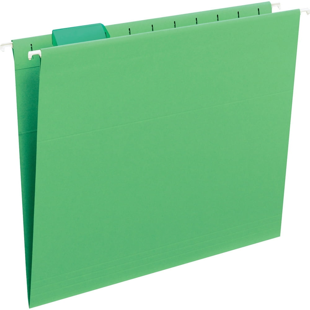 Smead Colored Hanging Folders 1/5 Cut Tabs Green 25/BX Letter (64061)