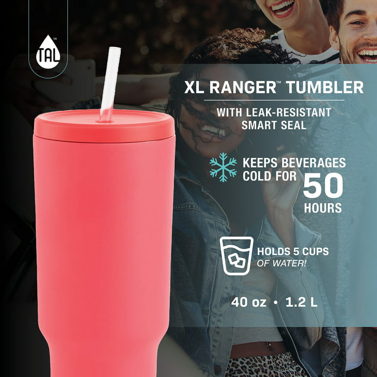 Tal Stainless Steel Ranger Water Bottle XL 40 fl oz, Pink