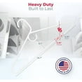 thumbnail image 2 of Heavy Duty Clothes Hangers 18 Pack – Made in The USA – 8lb Capacity Plastic Hangers for Adult Clothing – Durable for Pants, Coats, Jackets, or Jeans – Blue, 2 of 6