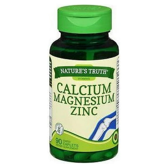 Nature's Truth Bone Calcium, Magnesium Zinc w/ Vitamin D3, 90ct, 3-Pack