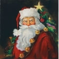 thumbnail image 2 of Comish, Susan 12x12 White Modern Wood Framed Museum Art Print Titled - Sparkling Santa, 2 of 4