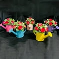 thumbnail image 6 of Galvanized Shower Bucket Tinplate Watering Kettle Small Flower Pot Flower Pot,pink, 6 of 6