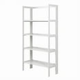 thumbnail image 3 of Pemberly Row Bibliothèque Pliante Moderne en Bois Massif à 4 Tablettes, Blanc, 3 of 9