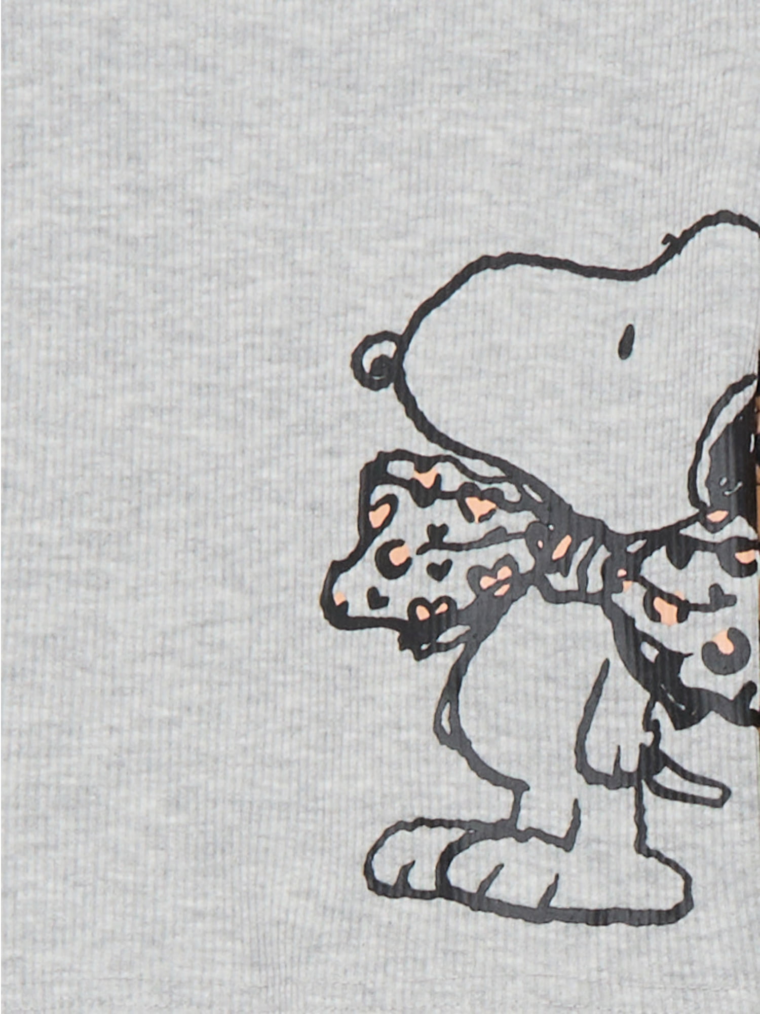 Snoopy Girls Graphic T-Shirt and Wide Leg Fleece Pant Outfit Set, 2-Piece, Sizes 4-16