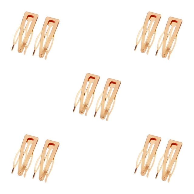 fastboy Ornements pour Cheveux Outils de Coiffure Robustes Simples Clip Latéral Attache-Pression Or 5Set