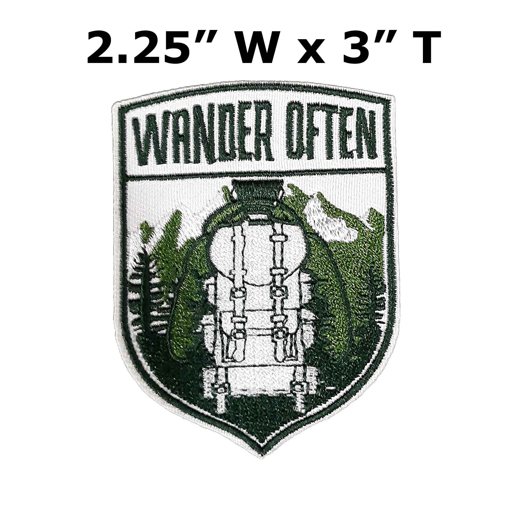 Wander Often Backpack Embroidered Patch Iron/Sew-On Applique Travel Souvenir