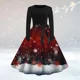 thumbnail image 1 of Disfraz de Cosplay de Navidad para mujer, vestido de princesa de manga larga, vestido de Festival Vintage, vestido Rockabilly, bata de fiesta, 1 of 5