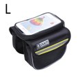 thumbnail image 3 of Toystoory Front Bike Bag Servicio prolongado Material premium Colores surtidos Bolsa impermeable para ciclismo Soporte para teléfono Ciclismo Amarillo【L】, 3 of 6