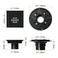 thumbnail image 2 of Uxcell 4 Inch Square Shower Drain, 304 Stainless Steel Floor Drain with Flange for Bathrooms, Kitchens, Matte Black, 2 of 6