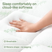 Niagara Sleep Solution Ultra Soft Full Size Mattress Topper - Rayon Derived from Bamboo Pillow Top Mattress Pad for Back Pain Relief - Naturally Cooling for Hot Sleepers, Green