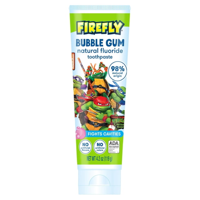 Pasta dental infantil Firefly TMNT sabor chicle 119 g