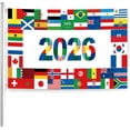 thumbnail image 1 of World Cup Flag 2026 International Country Flag&Trophy Showcase Decorations Football Supporters Banner,Soccer Merchandise Accessories,Great Soccer Fans Gifts,59x35in Yard Sign Garden Outdoor Flag, 1 of 7