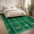 thumbnail image 3 of ODIKA 8'x10' Washable Area Rug Durable, Non-Slip Football Sport Design With Gridiron Yard Lines And Team Pennant Motif for Living Room, Under Sectional, Family, 3 of 7