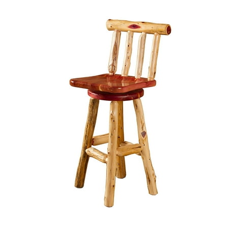 Furniture Barn Usa Rustic Red Cedar Log Swivel Bar Stool With Back Furniture Barn Usa Rustic Red Cedar Log Swivel Bar Stool With Back