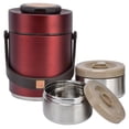 thumbnail image 4 of Qukaim Boîte à repas isotherme haute capacité 1,5 l en acier inoxydable portable conservation de la chaleur pour adultes et étudiants Rouge, 4 of 14