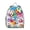 White-5, variant on Tropical Flower and Leaves Students Backpack - Vintage Floral and Skull Design with Comfortable Dual Shoulder Support, Lightweight School Bag for Developing Students