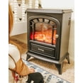 thumbnail image 3 of e-Flame USA Aspen Freestanding Electric Fireplace Stove, 3D Log, and Fire Effect (Black), 3 of 11