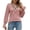 Hot Pink, variant on WREESH Womens Fashion Dressy Tops Solid Color Jacquards V-Neck Long Sleeve Loose T-Shirt Pullover Black