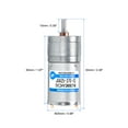 thumbnail image 2 of Uxcell Silver Tone Micro Gear Box Motor Speed Reduction Geared Motor DC 24V 280RPM JGA25370, 2 of 6