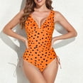 thumbnail image 4 of MHFRRA Swimsuit Womens O Ne Piece Bathing Suit Swimwear Ruffled Swimsuits L, 4 of 6