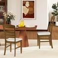 thumbnail image 4 of Costway Wood Dining Chairs Set of 2 Fabric Upholstered Side Chairs with Rubber Wood Frame, 4 of 8