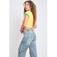 thumbnail image 3 of YMI Jeans Women's Adjustable Waist Cargo Straight Leg Jeans, 3 of 6