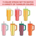 thumbnail image 6 of Tomorotec 15-Pack 12" Reusable Silicone Christmas Drinking Straws Fit for Stanley Tumblers 20oz, 30oz, 40oz w/ 2 Brushes, Food-Grade Vibrant Colors Straws for Family (Watermelon), 6 of 7
