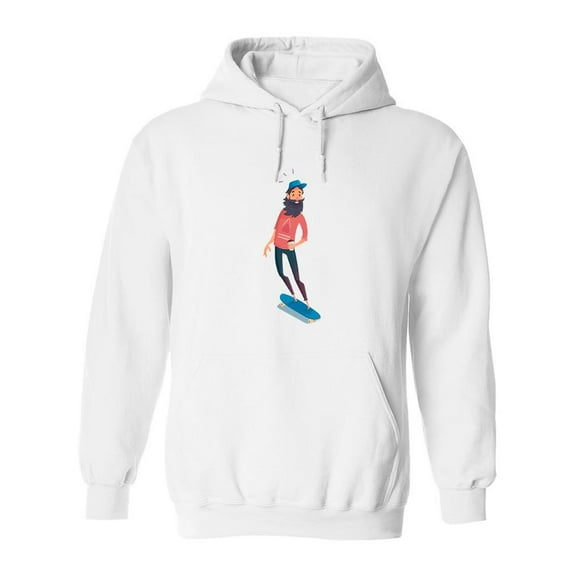 Skateboarding Boy Hoodie Men -Image by Shutterstock, Male Small