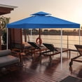 thumbnail image 7 of 10x10 Canopy Replacement Top - Double Tier Waterproof 300D Tent Cover for Straight Leg Pop Up Canopies, UV Resistant Vented Gazebo Roof for Outdoor Patio, Camping & Backyard (Dual Tier Cover Only), 7 of 7